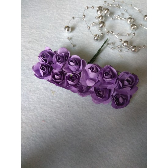 Розочки бумажные в пучках 1,5 см цв. фиолетовый, цена за пучок